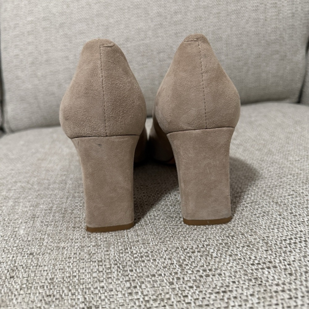Marc Fisher Tan Suede Zala Block Heel Pump Shoe Size 7.5 - Picture 6 of 9